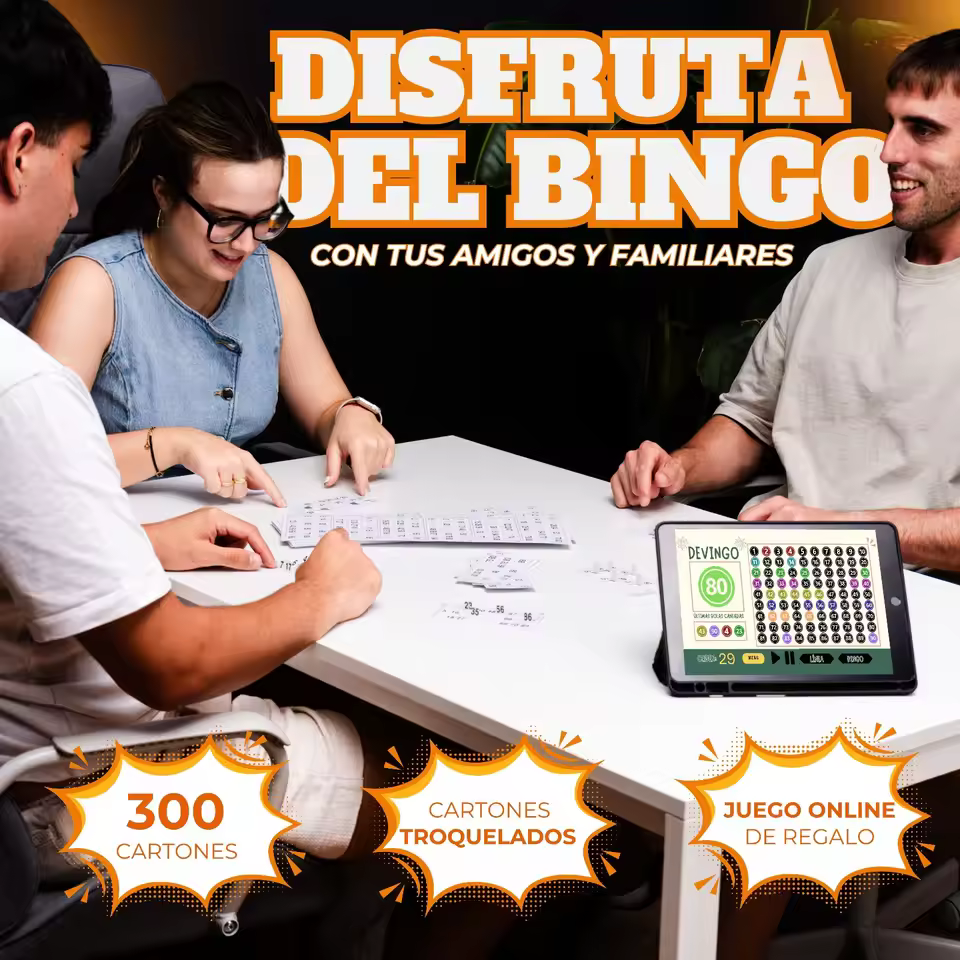 Bingo Familiar 90 Bolas + 960 Cartones Troquelados - Imagen 4