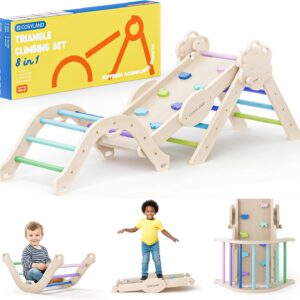 Arco Pikler Plegable de Madera - Triángulo de Escalada para Bebés 1-3 Años