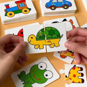 Rompecabezas Bebé Montessori Animales y Frutas con Camión - Juego Educativo 1-3 Años