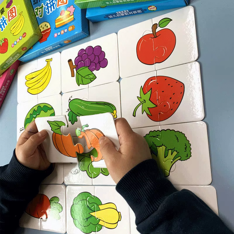 Rompecabezas Bebé Montessori Animales y Frutas con Camión - Juego Educativo 1-3 Años - Imagen 2